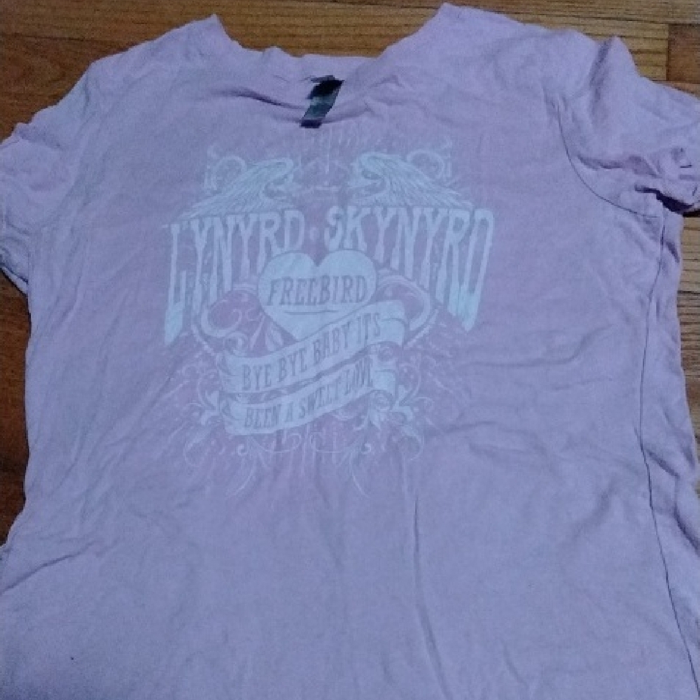 Next Level Apparel Lynyrd Skynyrd Freebird Pink/ Lavendar Graphic Tee
